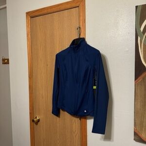 Tek Gear NWT Small Solid Blue Long Sleeve Full-Zip Workout Jacket